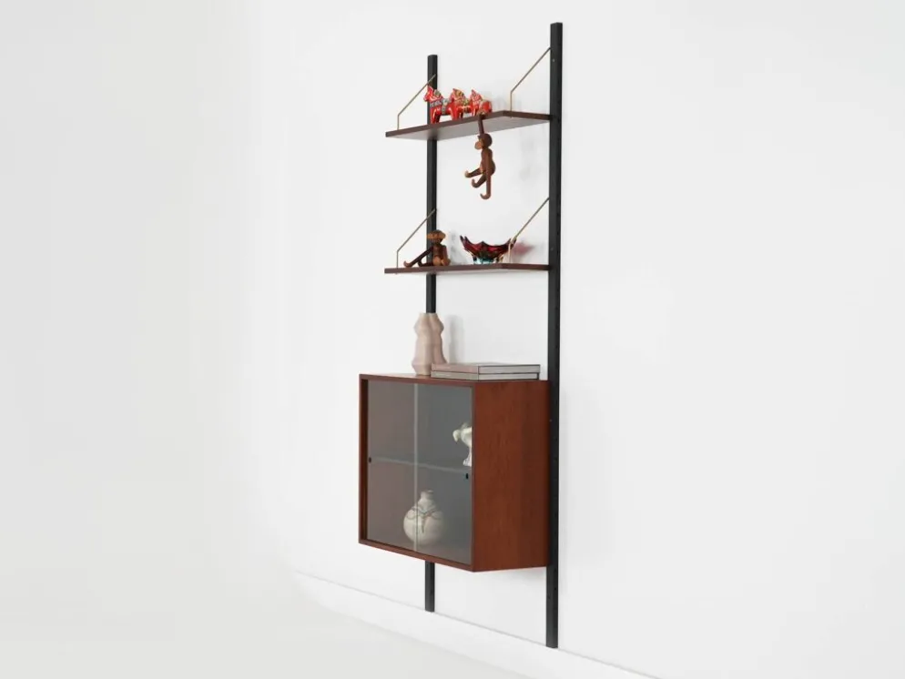 Étagère en teck, Danemark années 1960