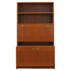 Étagère en teck danois avec bar, années 1970
