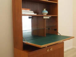 Étagère en teck danois avec bar, années 1970