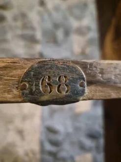 Étagère industrielle ancienne / séparateur de pièce en pin, France, début du 20ème siècle