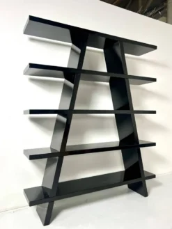 Étagère, laqué noir, Italie, années 1980