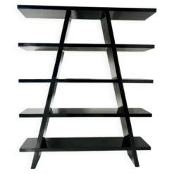 Étagère, laqué noir, Italie, années 1980