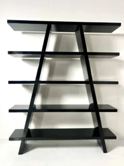 Étagère, laqué noir, Italie, années 1980