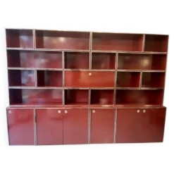 étagère modulable vintage attribuée à Willy Rizzo Mario Sabot Italie 1970s