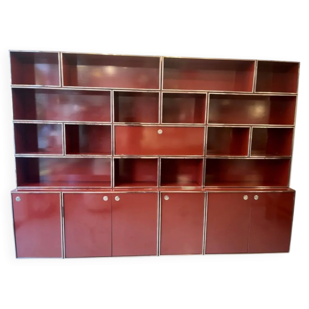 étagère modulable vintage attribuée à Willy Rizzo Mario Sabot Italie 1970s