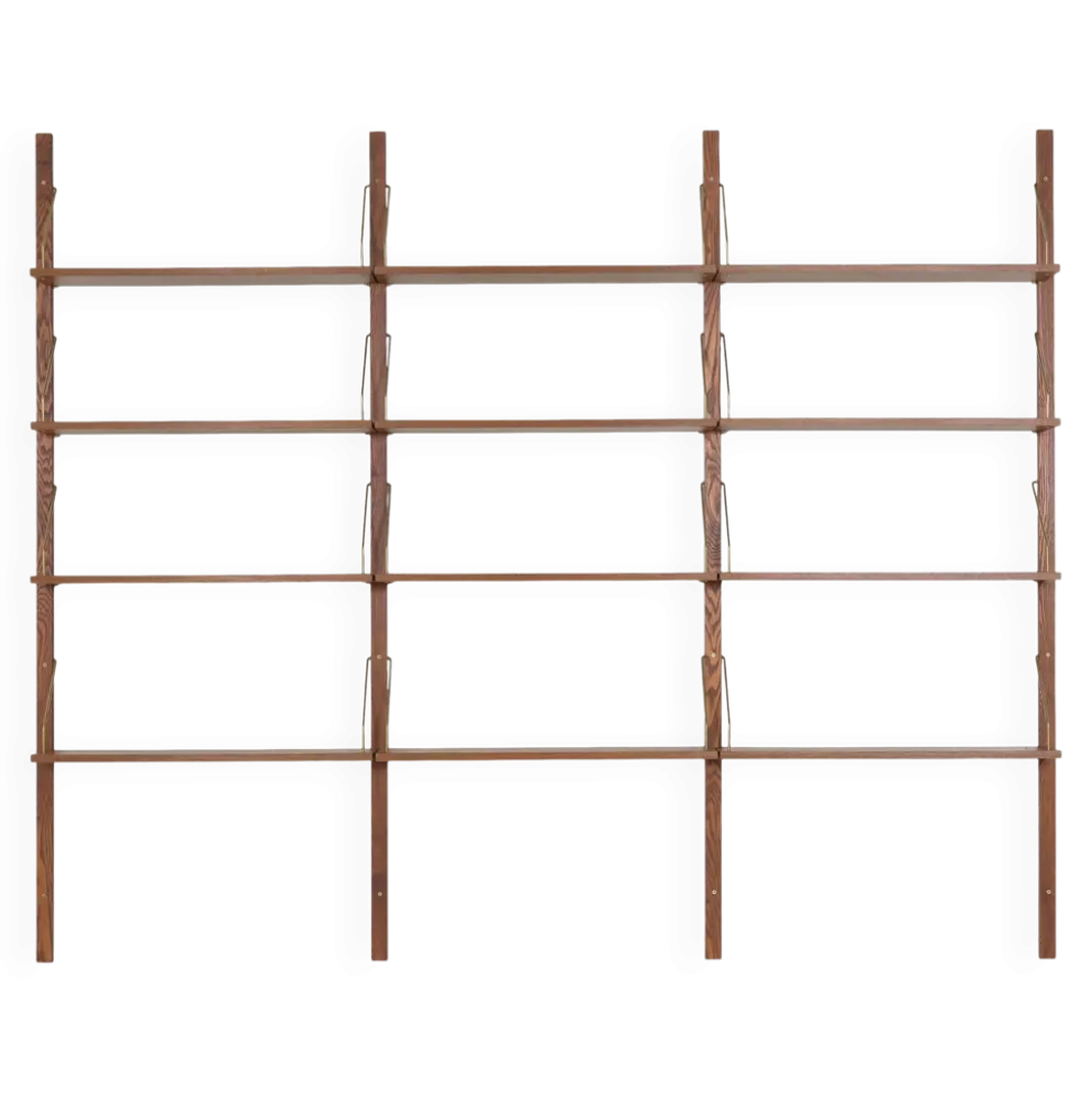 Étagère modulaire en teck, design danois, années 1970, fabriquée au Danemark