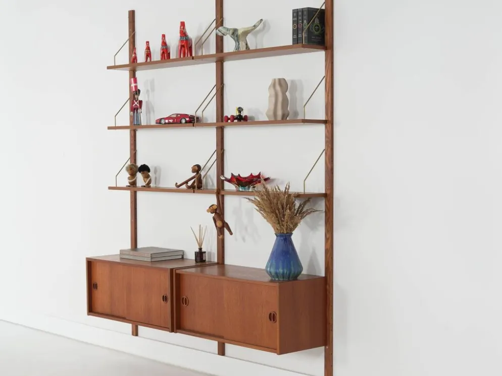 Étagère modulaire en teck, design danois, années 1960, fabriquée au Danemark