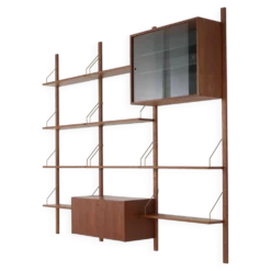 Étagère modulaire en teck, design danois, années 1970, fabriquée au Danemark