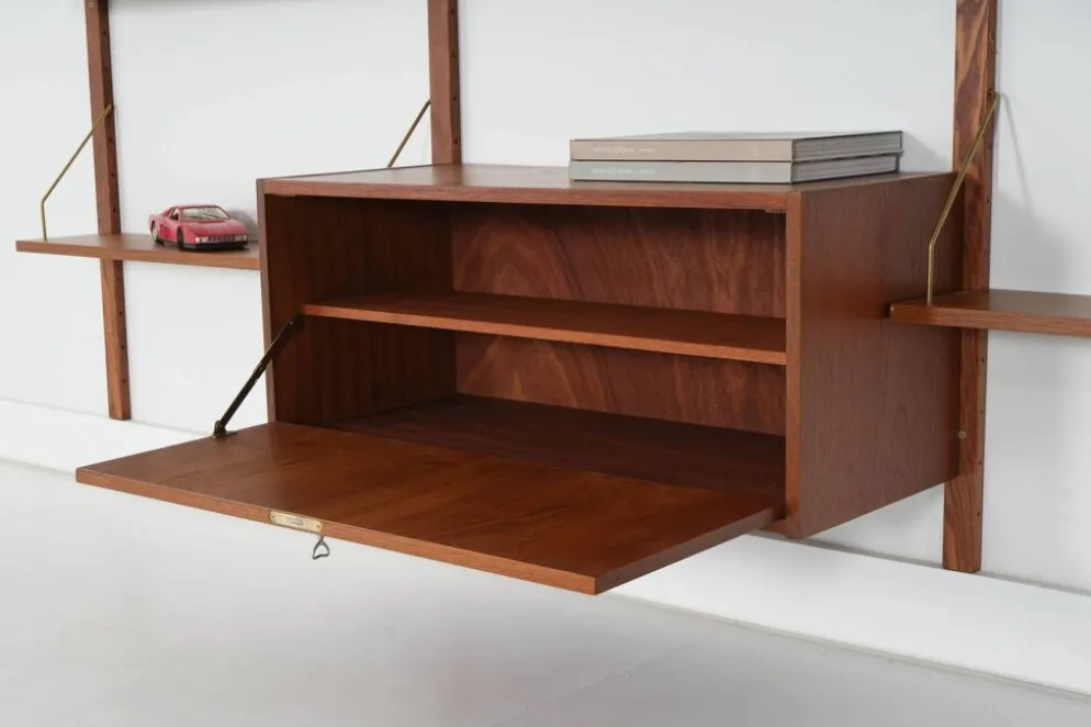 Étagère modulaire en teck, design danois, années 1970, fabriquée au Danemark