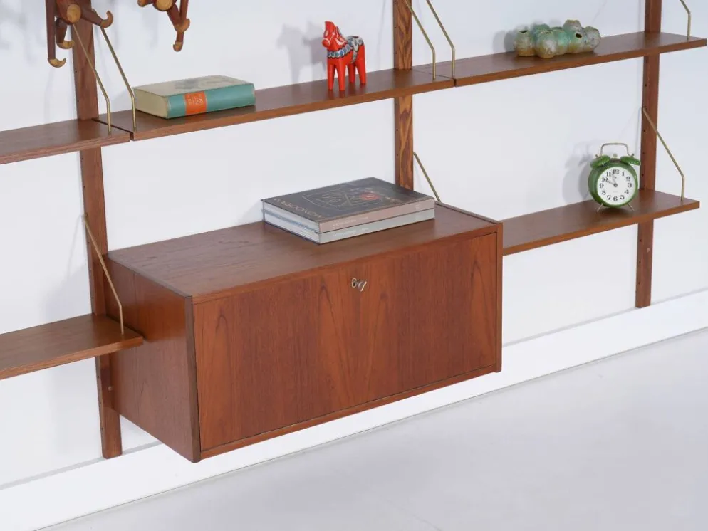 Étagère modulaire en teck, design danois, années 1970, fabriquée au Danemark