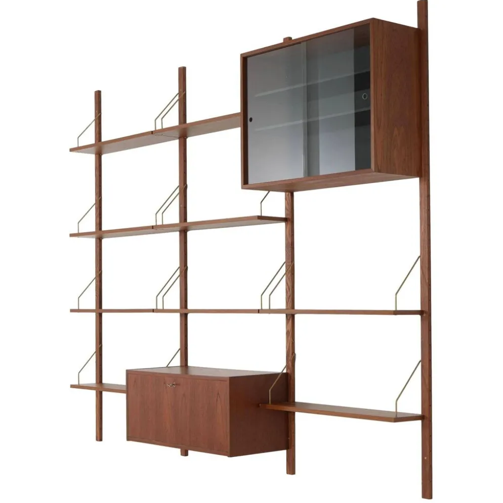 Étagère modulaire en teck, design danois, années 1970, fabriquée au Danemark