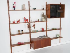 Étagère modulaire en teck, design danois, années 1970, fabriquée au Danemark
