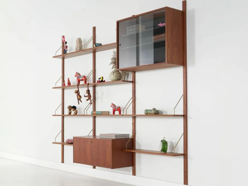Étagère modulaire en teck, design danois, années 1970, fabriquée au Danemark