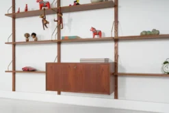 Étagère modulaire en teck, design danois, années 1970, fabriquée au Danemark