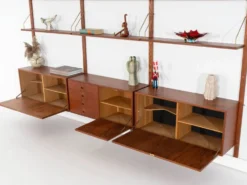 Étagère modulaire en teck, design danois, années 1960, conçue par Rud Thygesen