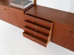 Étagère modulaire en teck, design danois, années 1960, conçue par Rud Thygesen