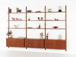 Étagère modulaire en teck, design danois, années 1960, conçue par Rud Thygesen