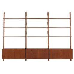 Étagère modulaire en teck, design danois, années 1960, conçue par Rud Thygesen