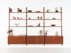Étagère modulaire en teck, design danois, années 1960, conçue par Rud Thygesen