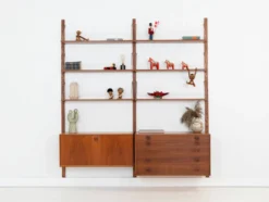 Étagère modulaire en teck, design danois, années 1960, conçue par Rud Thygesen