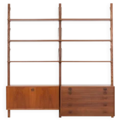 Étagère modulaire en teck, design danois, années 1960, conçue par Rud Thygesen