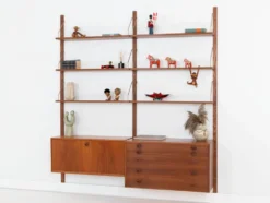 Étagère modulaire en teck, design danois, années 1960, conçue par Rud Thygesen