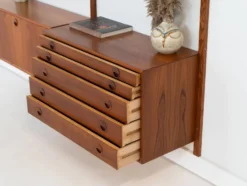 Étagère modulaire en teck, design danois, années 1960, conçue par Rud Thygesen