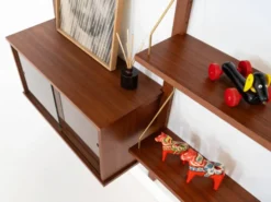 Étagère modulaire en teck, design danois, années 1960, fabriquée au Danemark