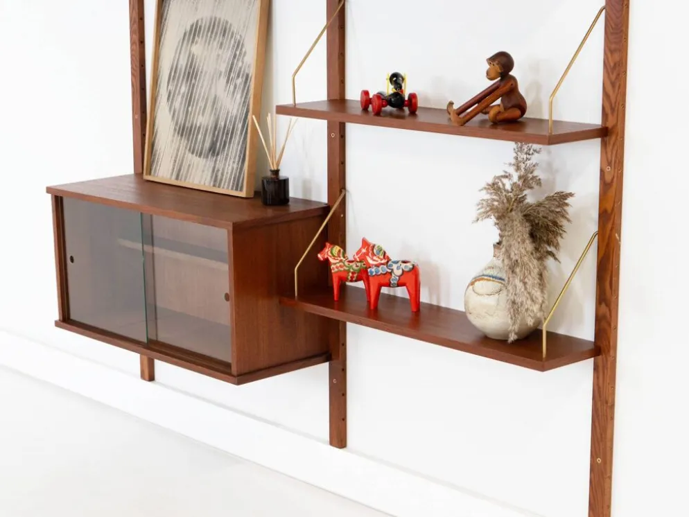 Étagère modulaire en teck, design danois, années 1960, fabriquée au Danemark