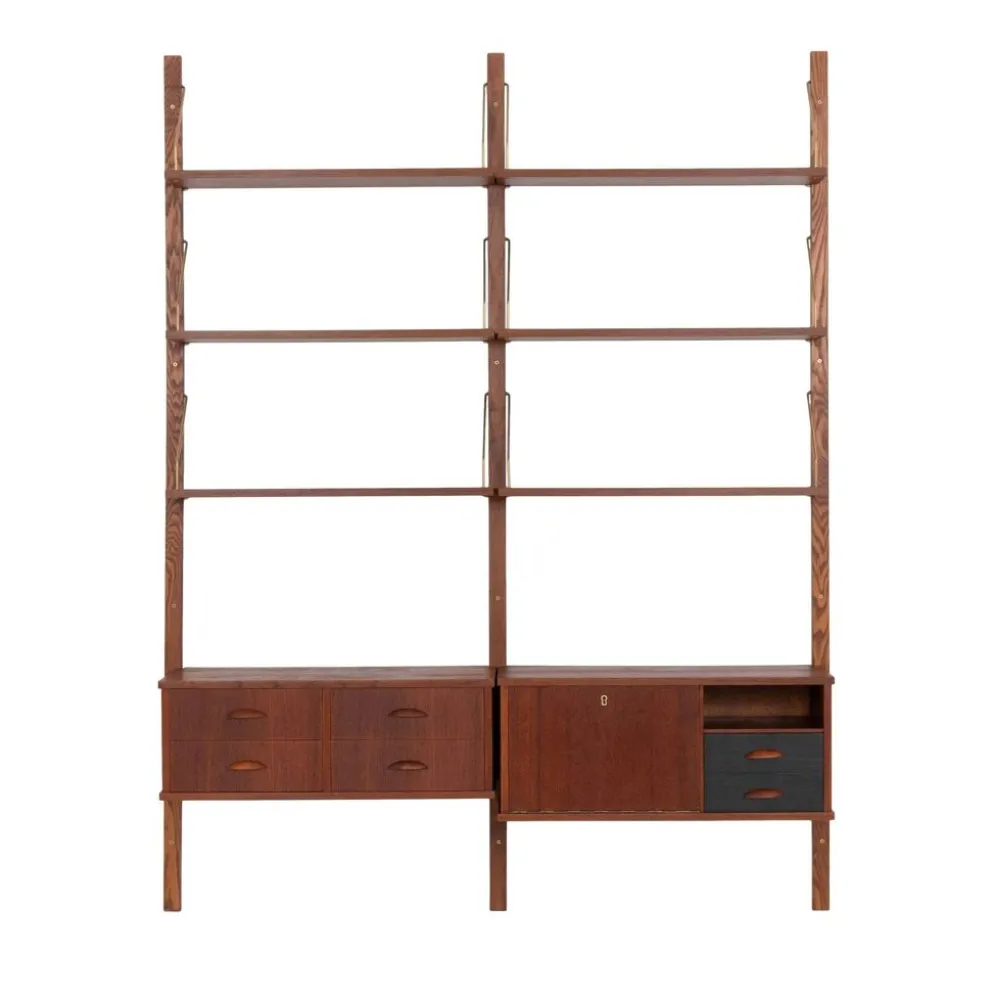 Étagère modulaire en teck, design danois, années 1960, fabriquée au Danemark