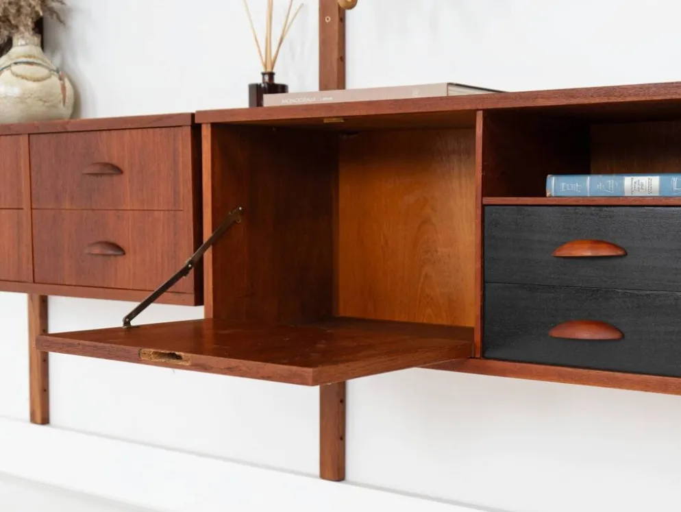 Étagère modulaire en teck, design danois, années 1960, fabriquée au Danemark