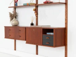 Étagère modulaire en teck, design danois, années 1960, fabriquée au Danemark