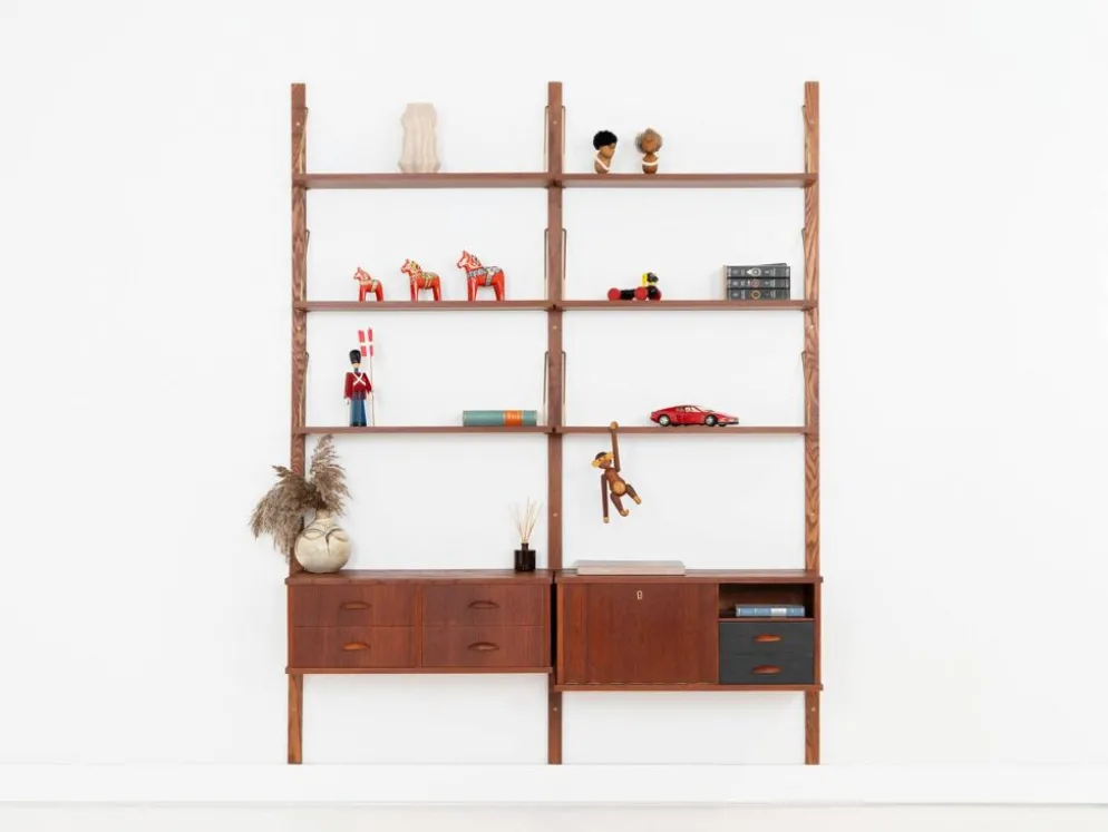 Étagère modulaire en teck, design danois, années 1960, fabriquée au Danemark