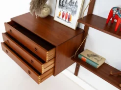 Étagère modulaire en teck, design danois, années 1960, fabriquée au Danemark