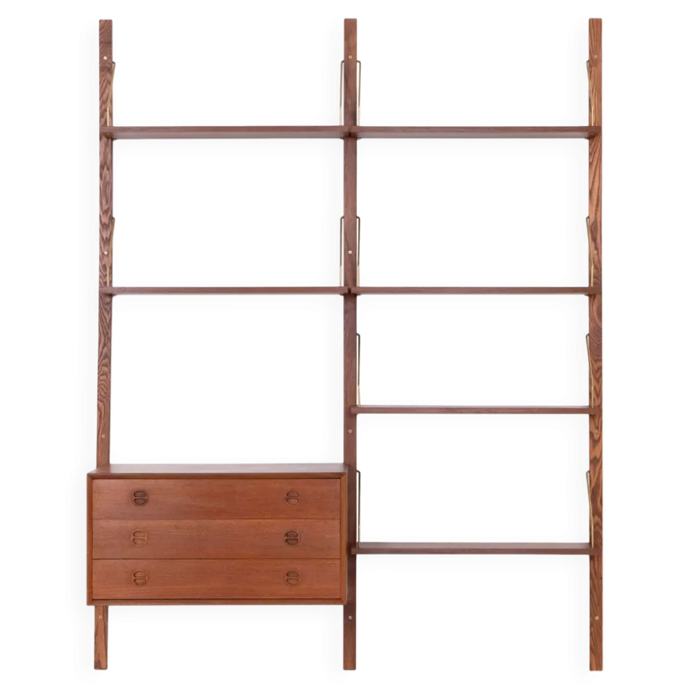 Étagère modulaire en teck, design danois, années 1960, fabriquée au Danemark