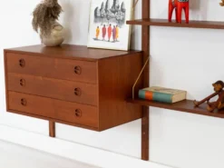 Étagère modulaire en teck, design danois, années 1960, fabriquée au Danemark