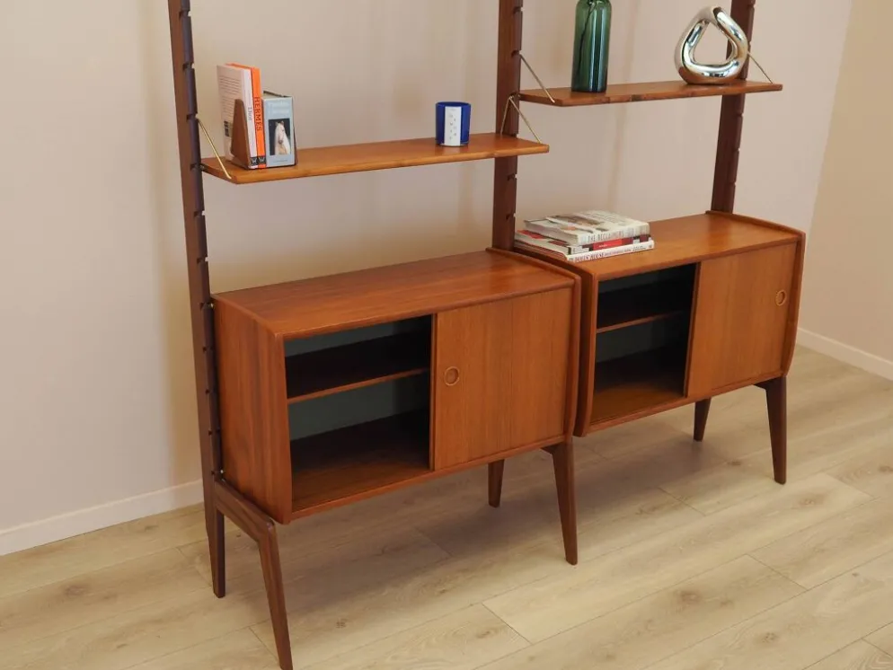 Étagère modulaire en teck par Blindh, Norvège années 1960