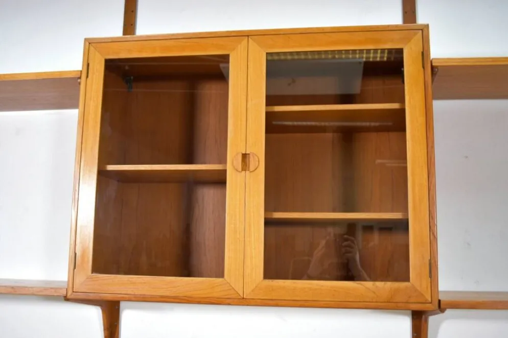 Étagère modulaire en teck par HG Furniture années 1960 vintage scandinave