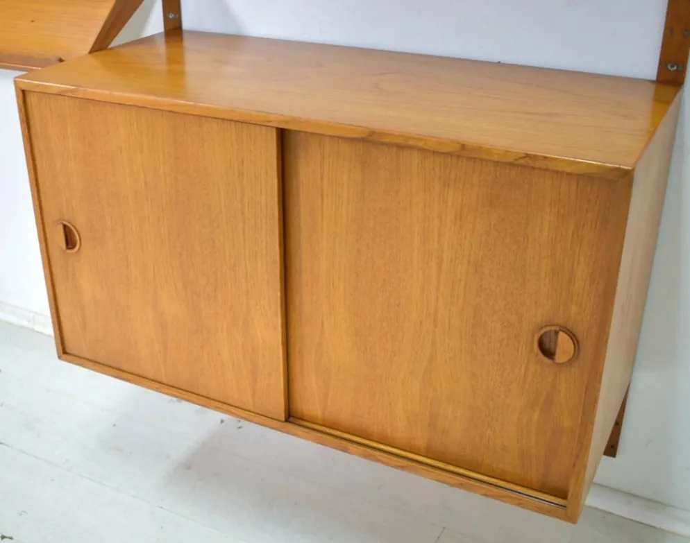 Étagère modulaire en teck par HG Furniture années 1960 vintage scandinave