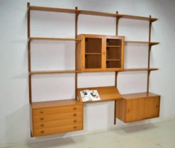 Étagère modulaire en teck par HG Furniture années 1960 vintage scandinave