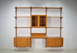 Étagère modulaire en teck par HG Furniture années 1960 vintage scandinave