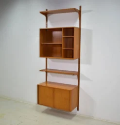 Étagère modulaire en teck par HG Furniture années 1960 vintage danois