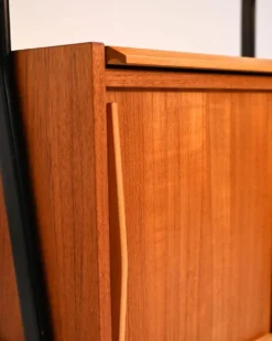 Étagère modulaire scandinave en teck et bois laqué, années 1960