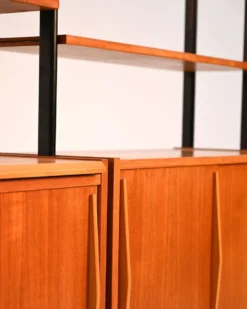 Étagère modulaire scandinave en teck et bois laqué, années 1960