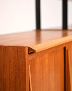 Étagère modulaire scandinave en teck et bois laqué, années 1960