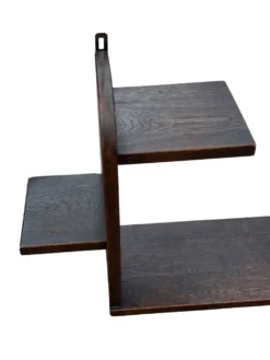 Étagère murale Art Déco en chêne, années 1920