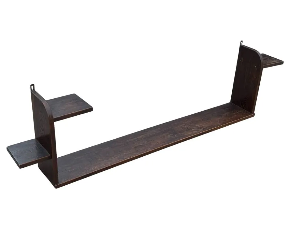 Étagère murale Art Déco en chêne, années 1920