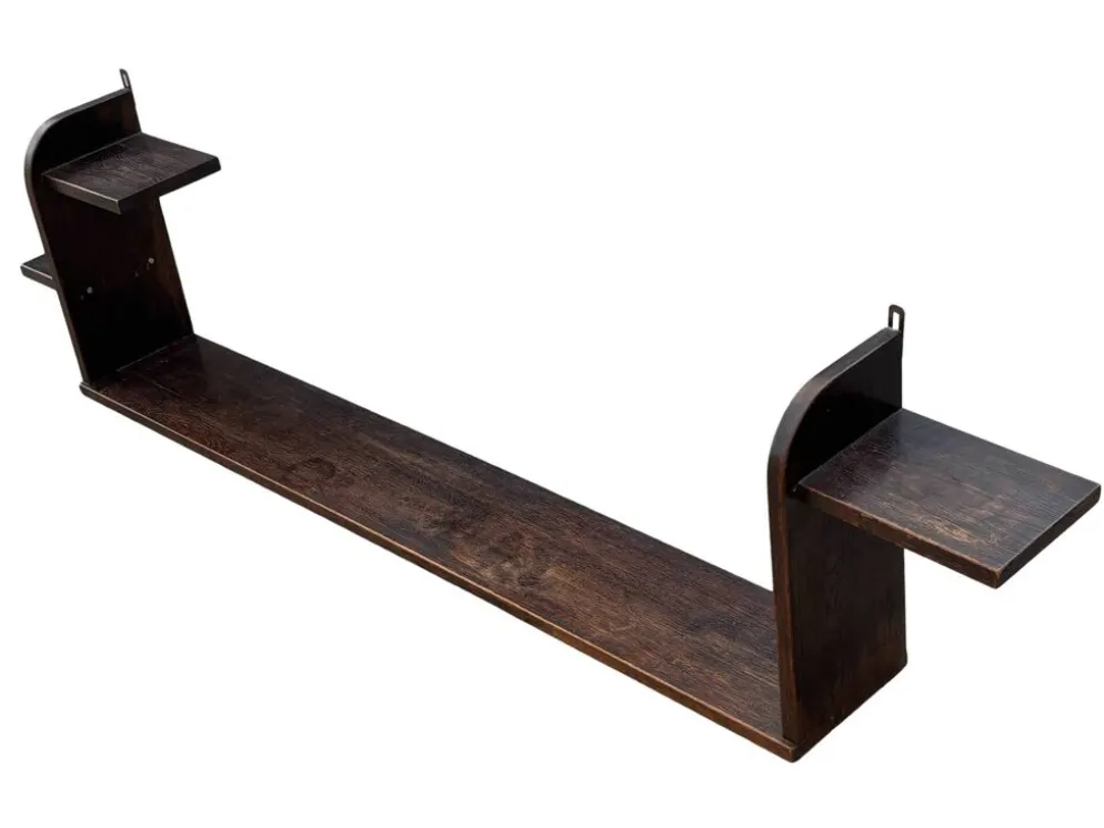 Étagère murale Art Déco en chêne, années 1920