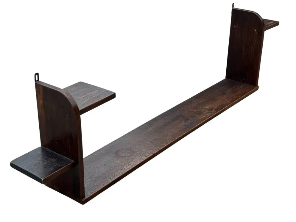Étagère murale Art Déco en chêne, années 1920