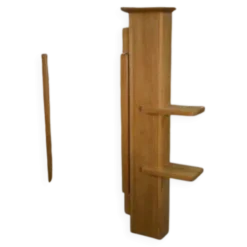 Étagère murale avec miroir orientable par Guillerme et Chambron pour Votre Maison 1960’s